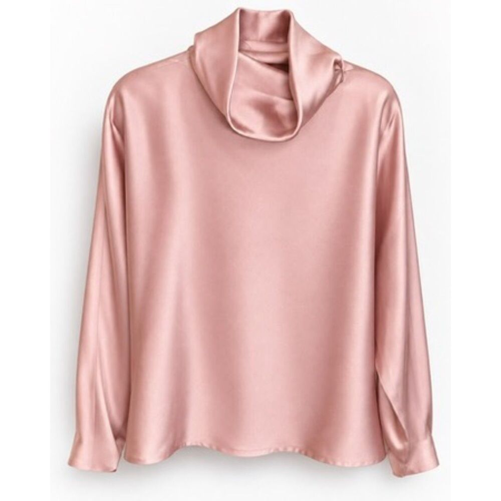 Express Y2K satin cowl neck blouse